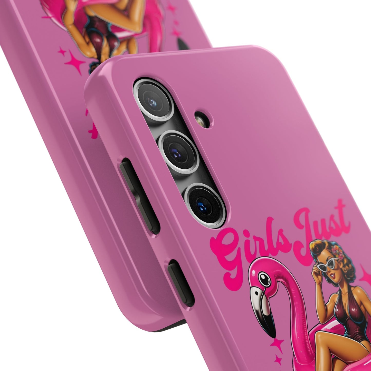 Girls Just Wanna Have Funds Phone Case – Pink Aesthetic iPhone Cover, Trendy Quote Case, Cute Gift for Her or Boss Babe