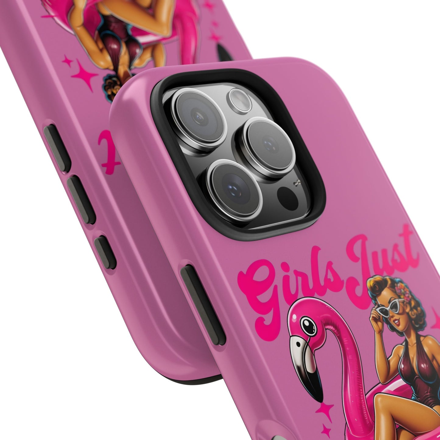 Girls Just Wanna Have Funds Phone Case – Pink Aesthetic iPhone Cover, Trendy Quote Case, Cute Gift for Her or Boss Babe