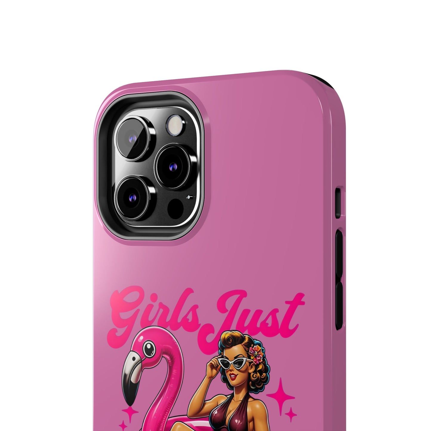 Girls Just Wanna Have Funds Phone Case – Pink Aesthetic iPhone Cover, Trendy Quote Case, Cute Gift for Her or Boss Babe