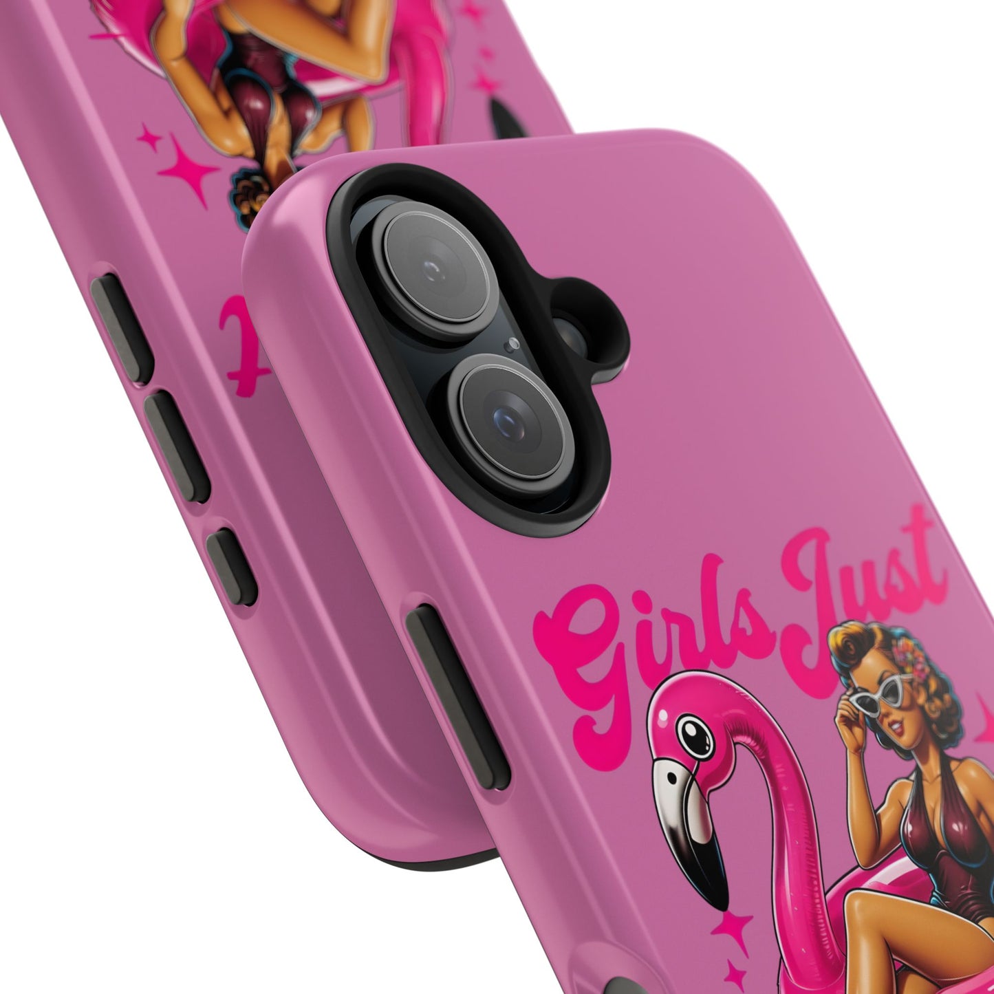 Girls Just Wanna Have Funds Phone Case – Pink Aesthetic iPhone Cover, Trendy Quote Case, Cute Gift for Her or Boss Babe