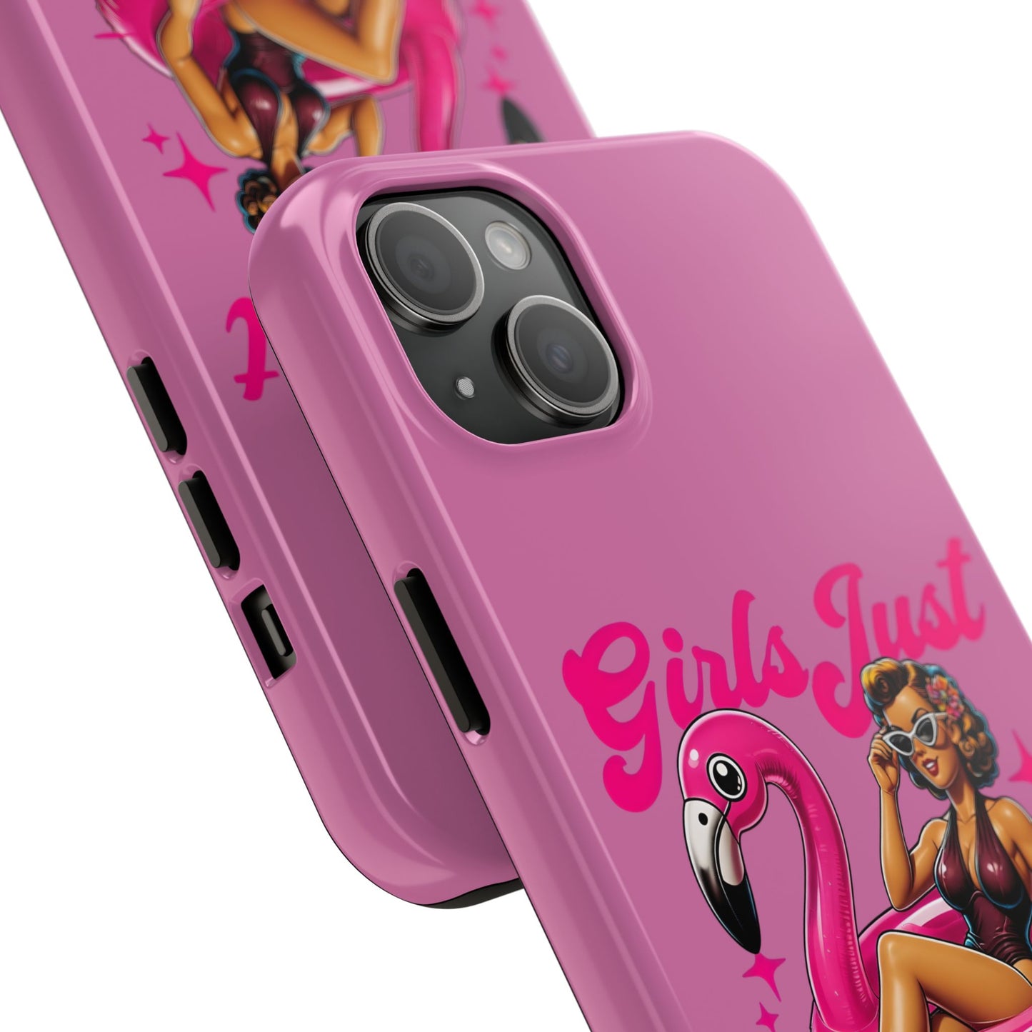Girls Just Wanna Have Funds Phone Case – Pink Aesthetic iPhone Cover, Trendy Quote Case, Cute Gift for Her or Boss Babe