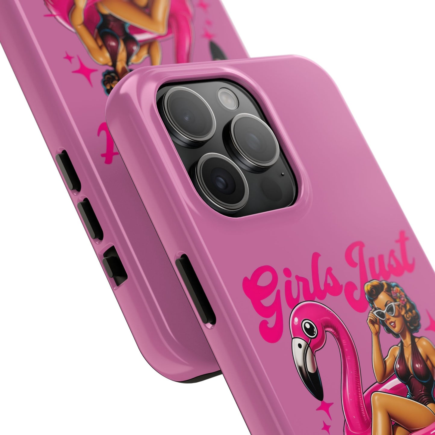 Girls Just Wanna Have Funds Phone Case – Pink Aesthetic iPhone Cover, Trendy Quote Case, Cute Gift for Her or Boss Babe
