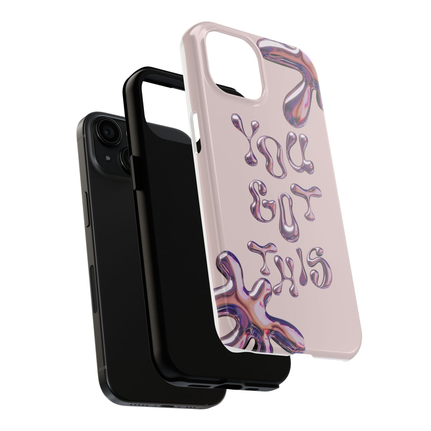 You Got This Tough Phone Case – Motivational iPhone Cover, Protective Pink Aesthetic Case, Inspiring Gift for Women or Teens