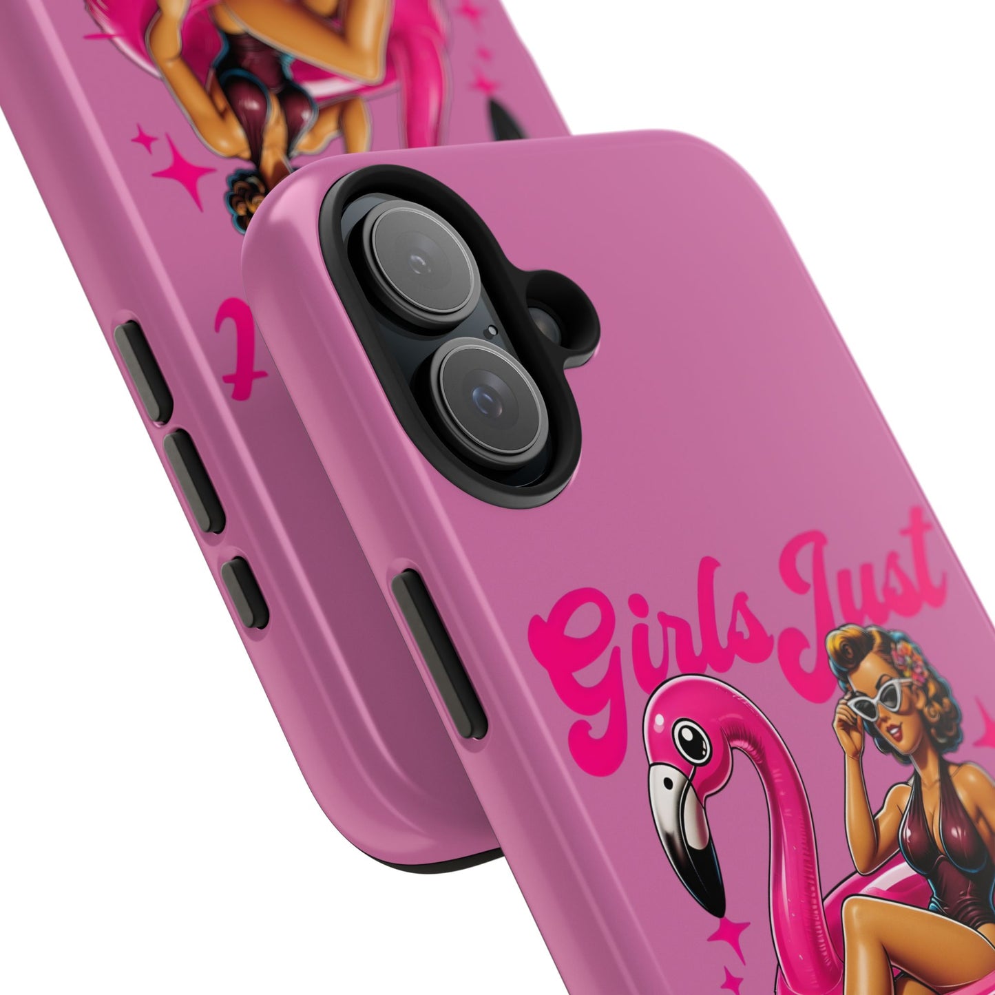 Girls Just Wanna Have Funds Phone Case – Pink Aesthetic iPhone Cover, Trendy Quote Case, Cute Gift for Her or Boss Babe