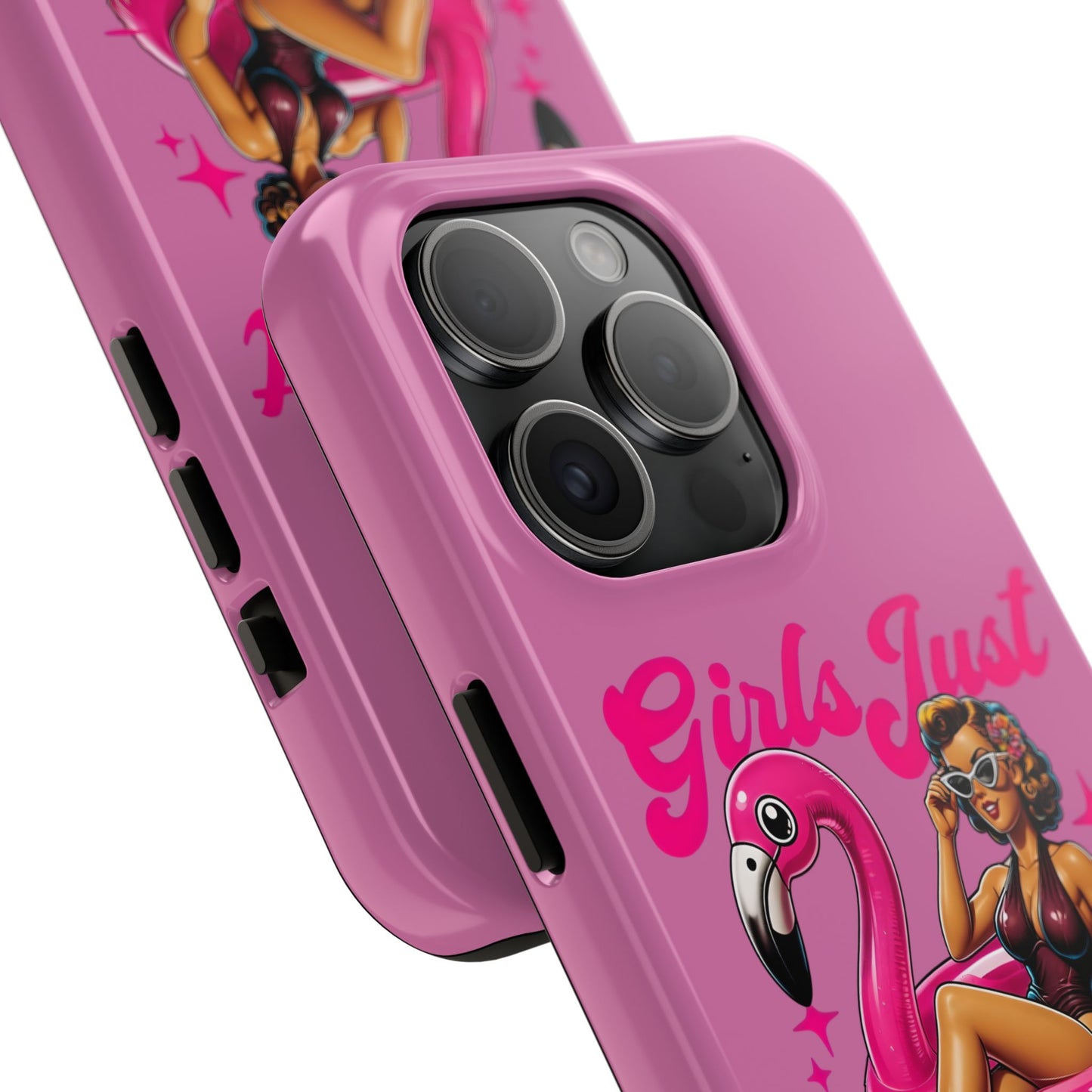 Girls Just Wanna Have Funds Phone Case – Pink Aesthetic iPhone Cover, Trendy Quote Case, Cute Gift for Her or Boss Babe