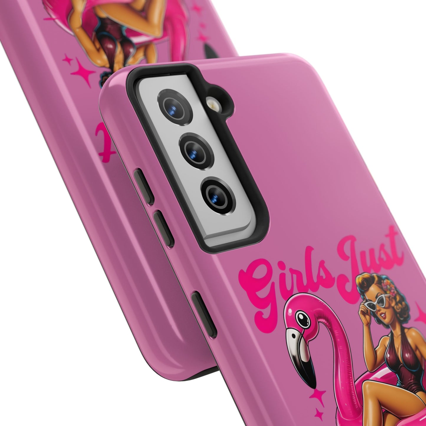 Girls Just Wanna Have Funds Phone Case – Pink Aesthetic iPhone Cover, Trendy Quote Case, Cute Gift for Her or Boss Babe