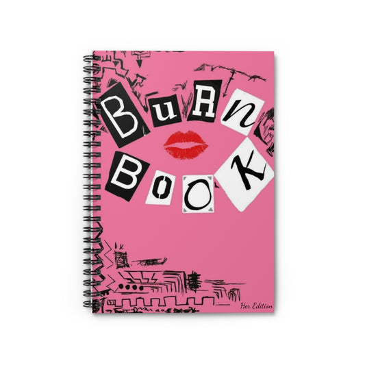 Burn Book Spiral Notebook – Mean Girls Inspired Journal, Aesthetic Pink Notebook, Funny Gift for Teens & Best Friends