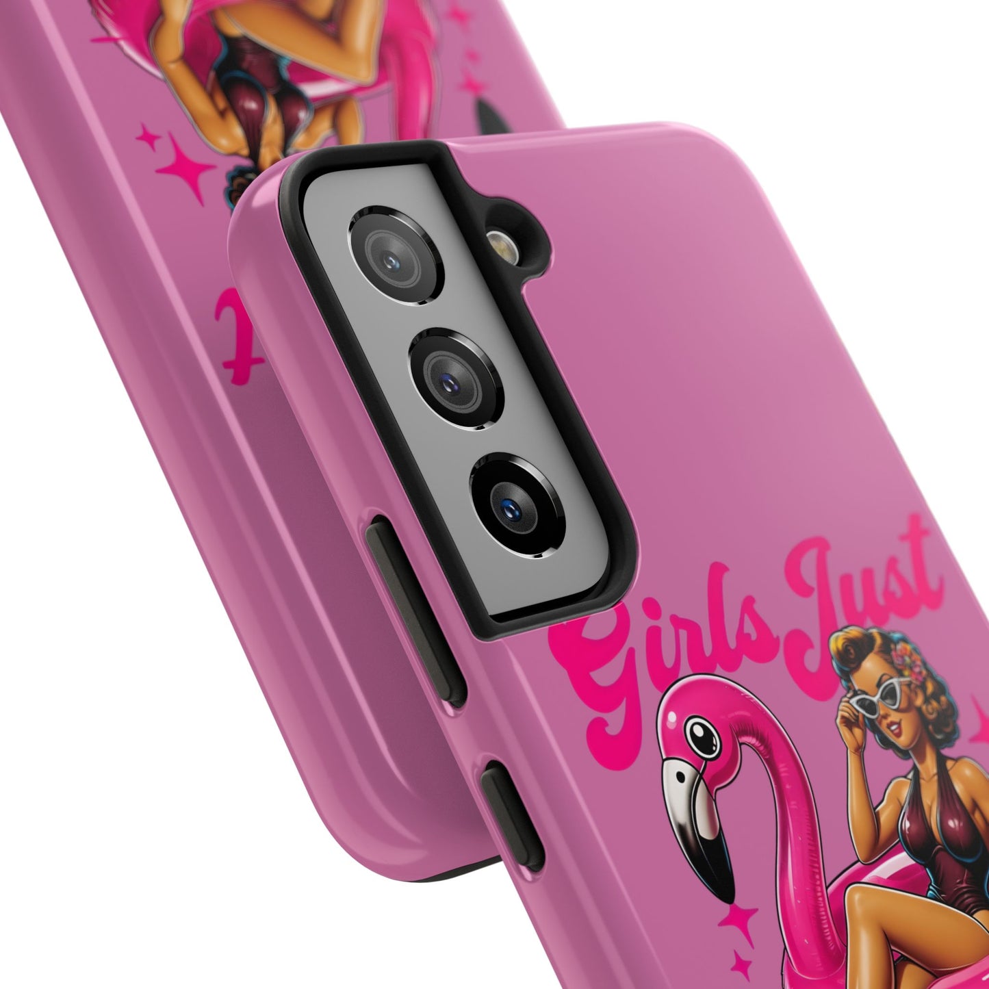 Girls Just Wanna Have Funds Phone Case – Pink Aesthetic iPhone Cover, Trendy Quote Case, Cute Gift for Her or Boss Babe