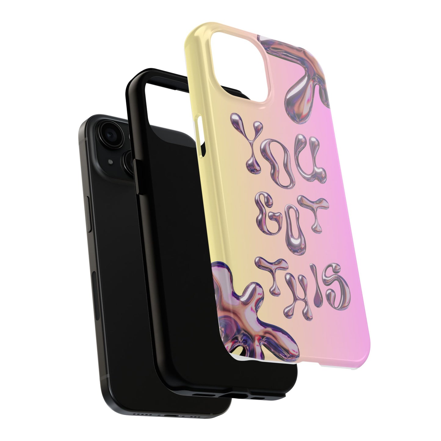 You Got This Tough Phone Case – Motivational iPhone Cover, Protective Pink Aesthetic Case, Inspiring Gift for Women or Teens