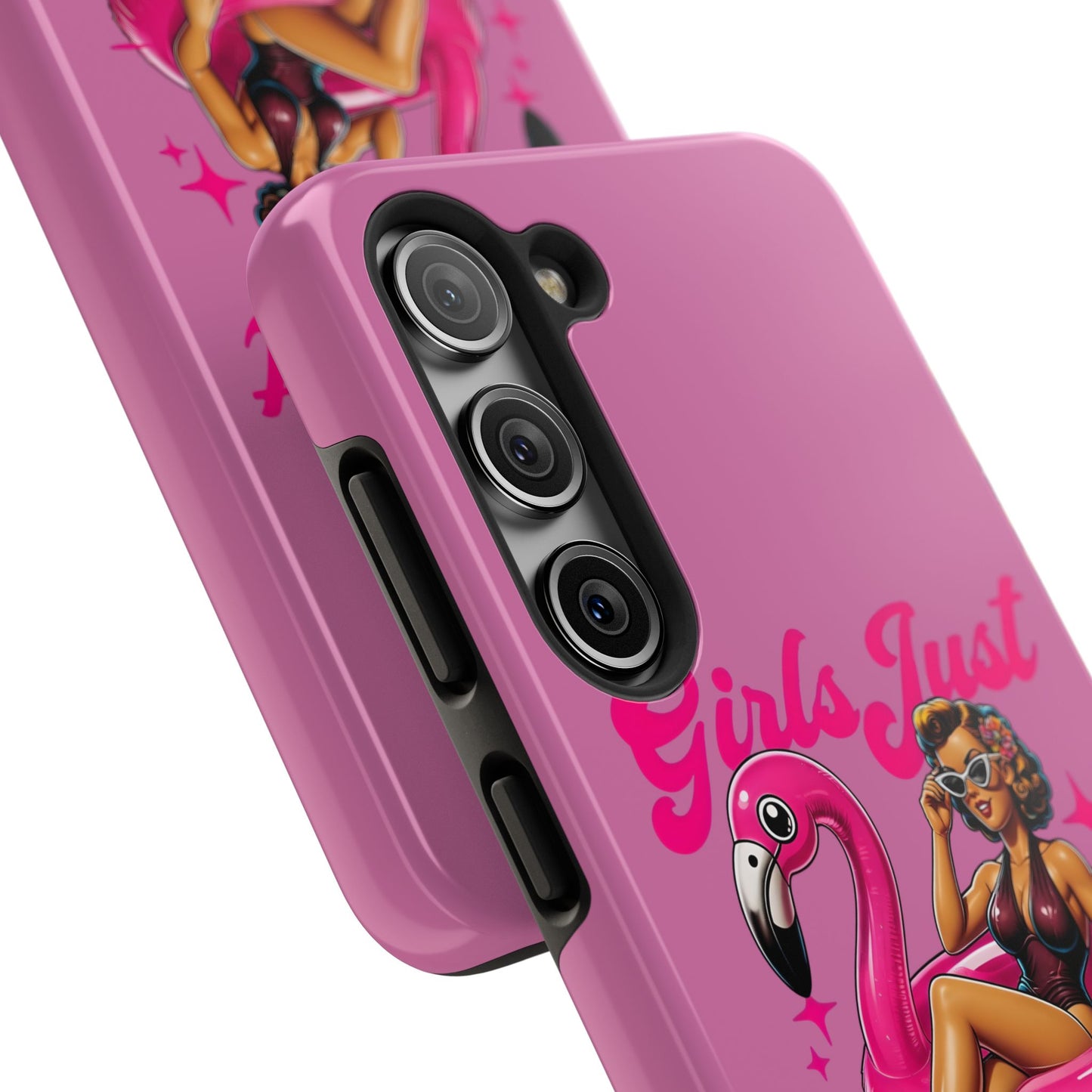 Girls Just Wanna Have Funds Phone Case – Pink Aesthetic iPhone Cover, Trendy Quote Case, Cute Gift for Her or Boss Babe