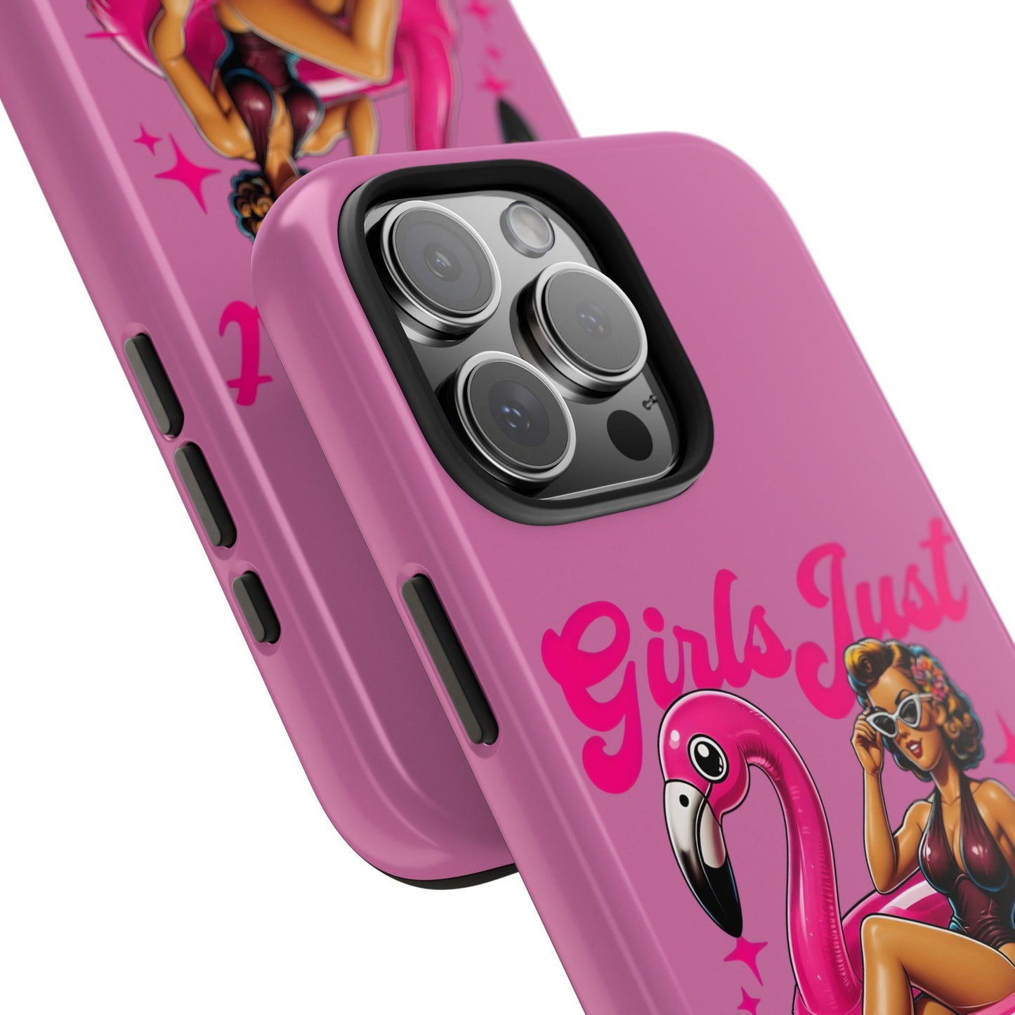Girls Just Wanna Have Funds Phone Case – Pink Aesthetic iPhone Cover, Trendy Quote Case, Cute Gift for Her or Boss Babe