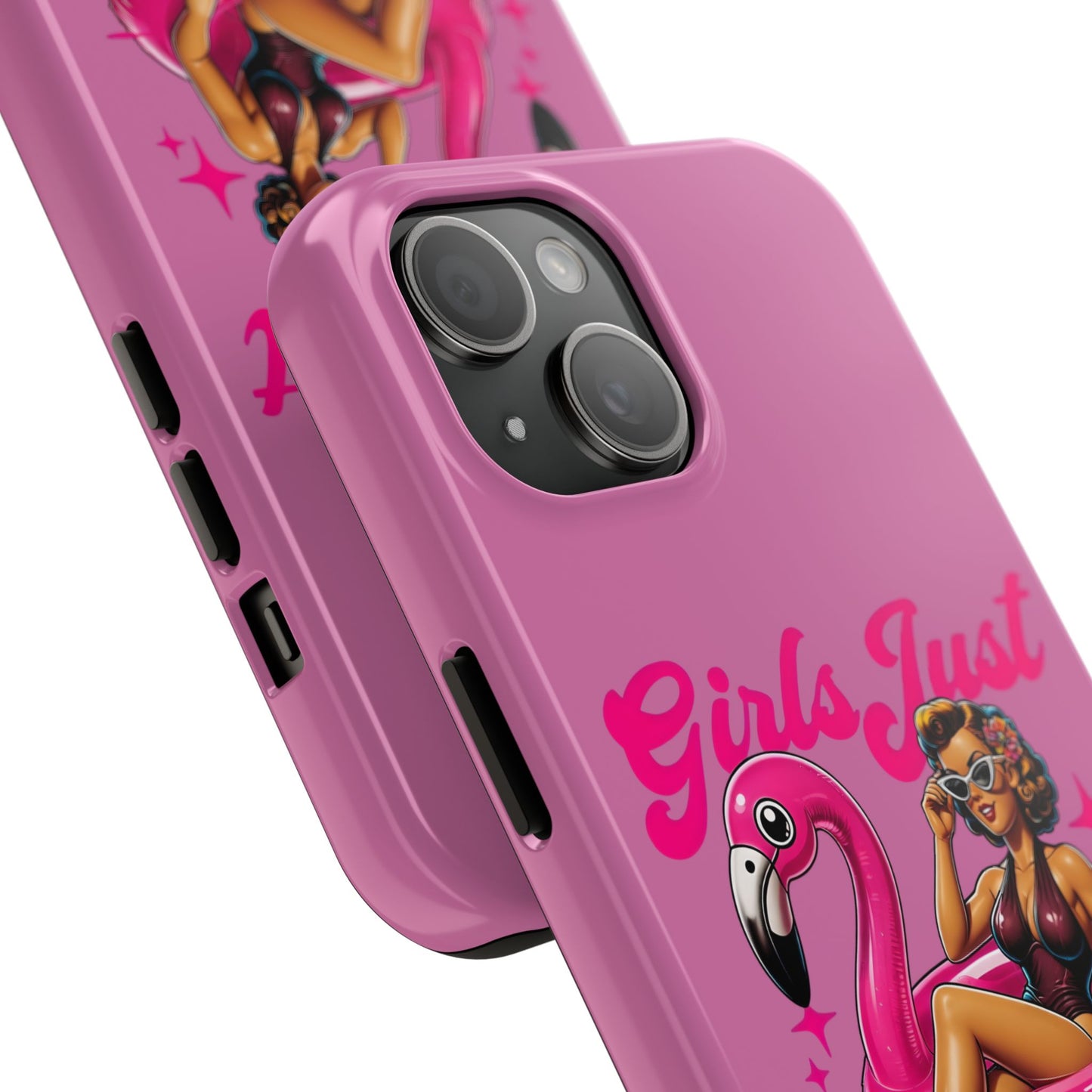 Girls Just Wanna Have Funds Phone Case – Pink Aesthetic iPhone Cover, Trendy Quote Case, Cute Gift for Her or Boss Babe